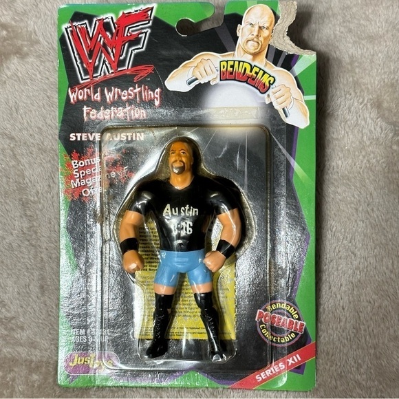 World Wrestling Federation WWF Stone Cold Steve Austin Bendable Series XII 1999 - Picture 1 of 3